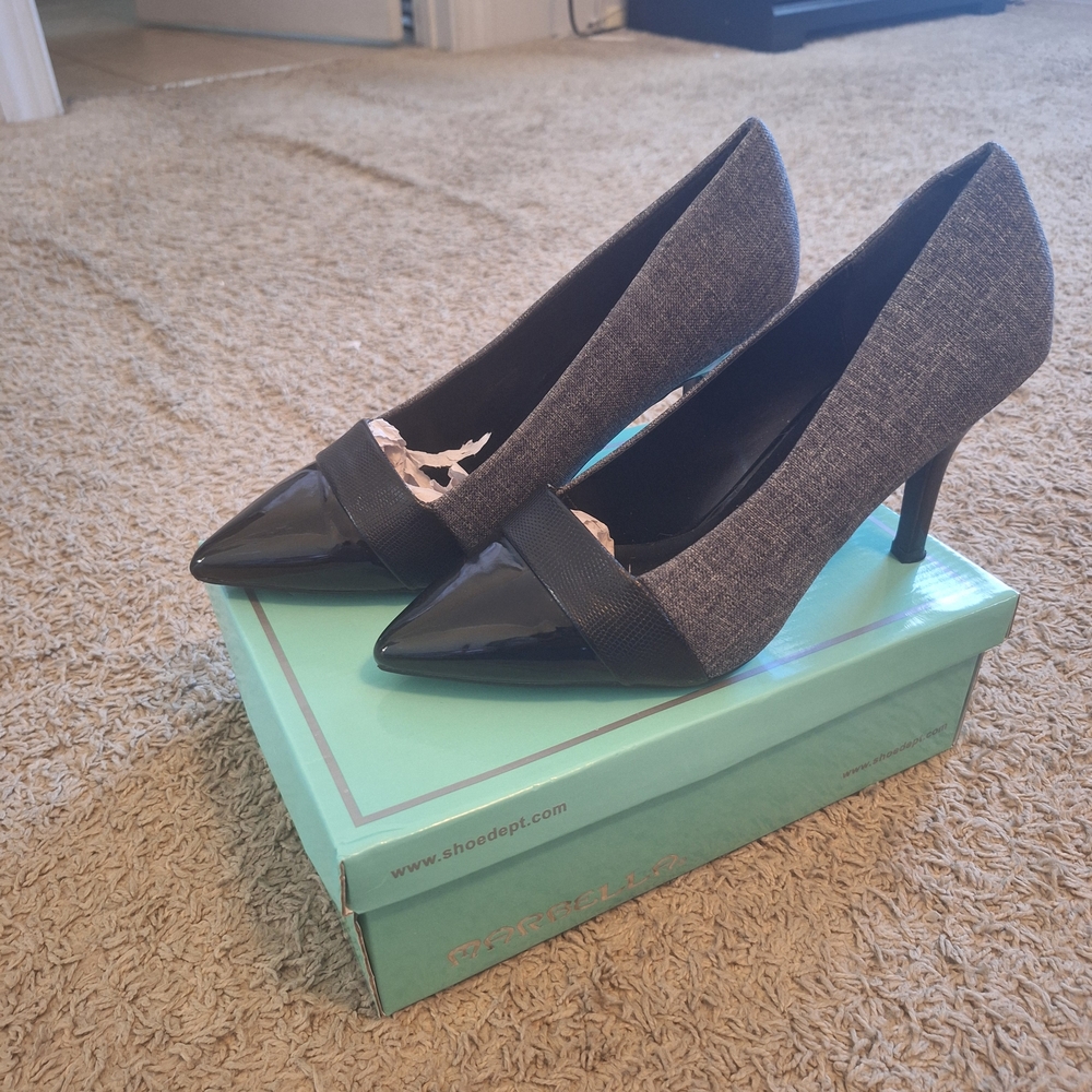 Elegant Black and Gray Heels